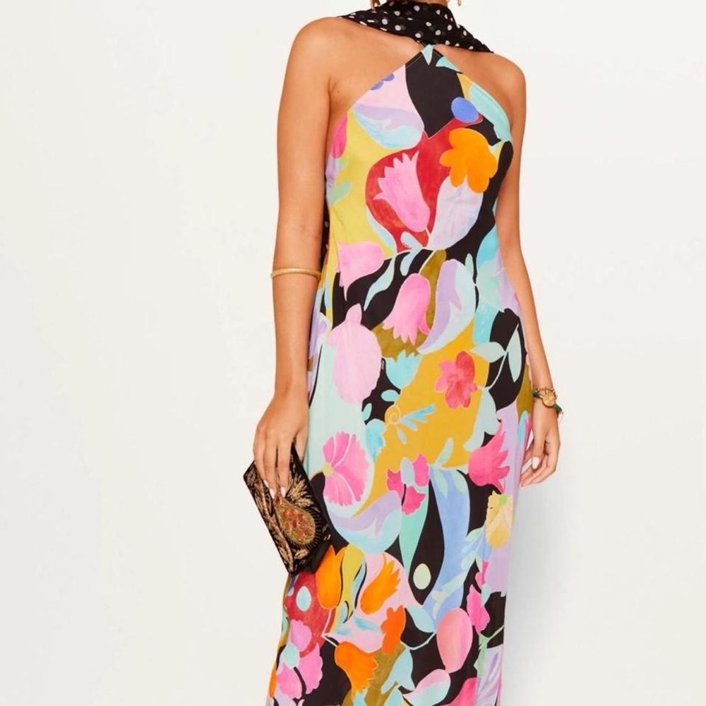 NWT⭐️ RIXO Hayley Silk Midi Dress US2